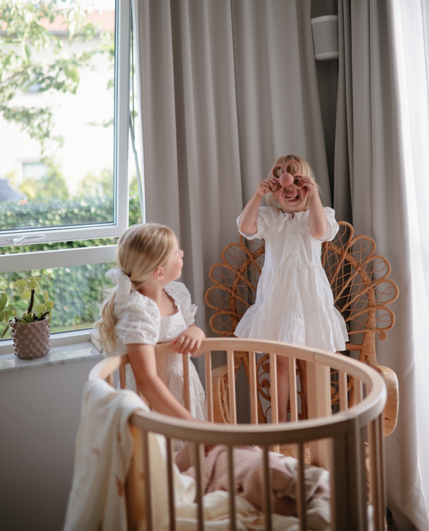 Girls playing in the nursery